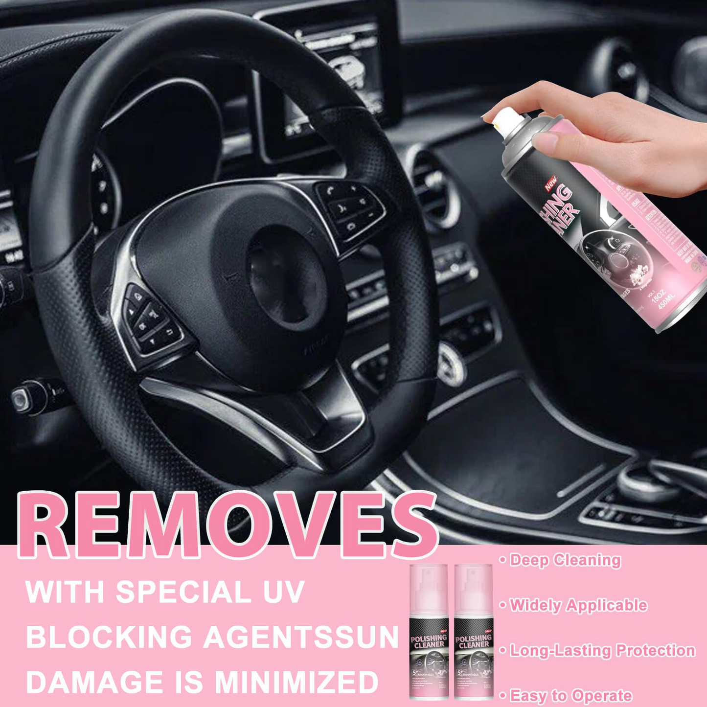 đ„LAST DAY 49% OFF - Polishing Cleaner, Car Interior Cleaner