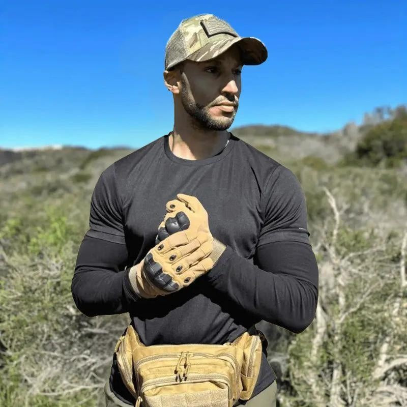 Tactical Full Finger Gloves - Soft Knuckle Protection