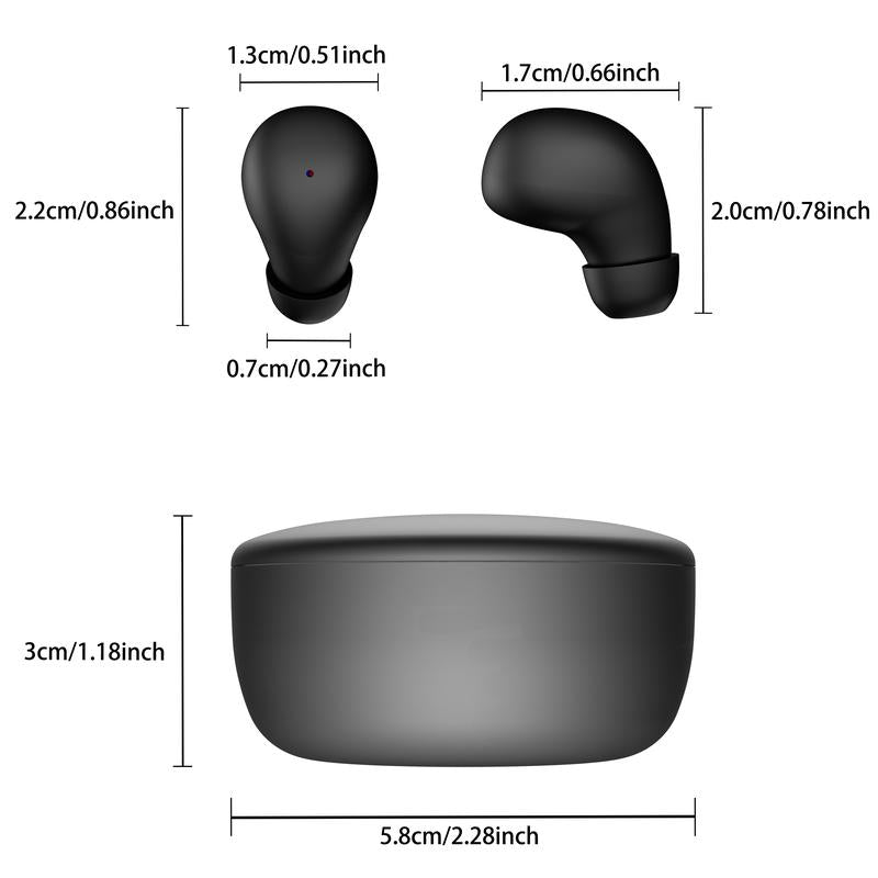Mini Invisible Headphones Bluetooth 5.4 True Wireless In-Ear