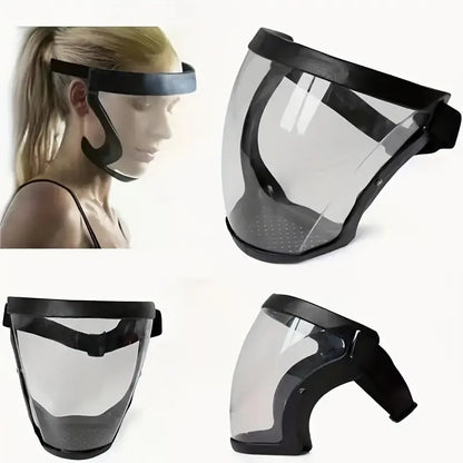 Transparent Visor - Adjustable Full-Face Protective Shield Heat & Impact Resistant for Work, Kitchen, and Outdoor