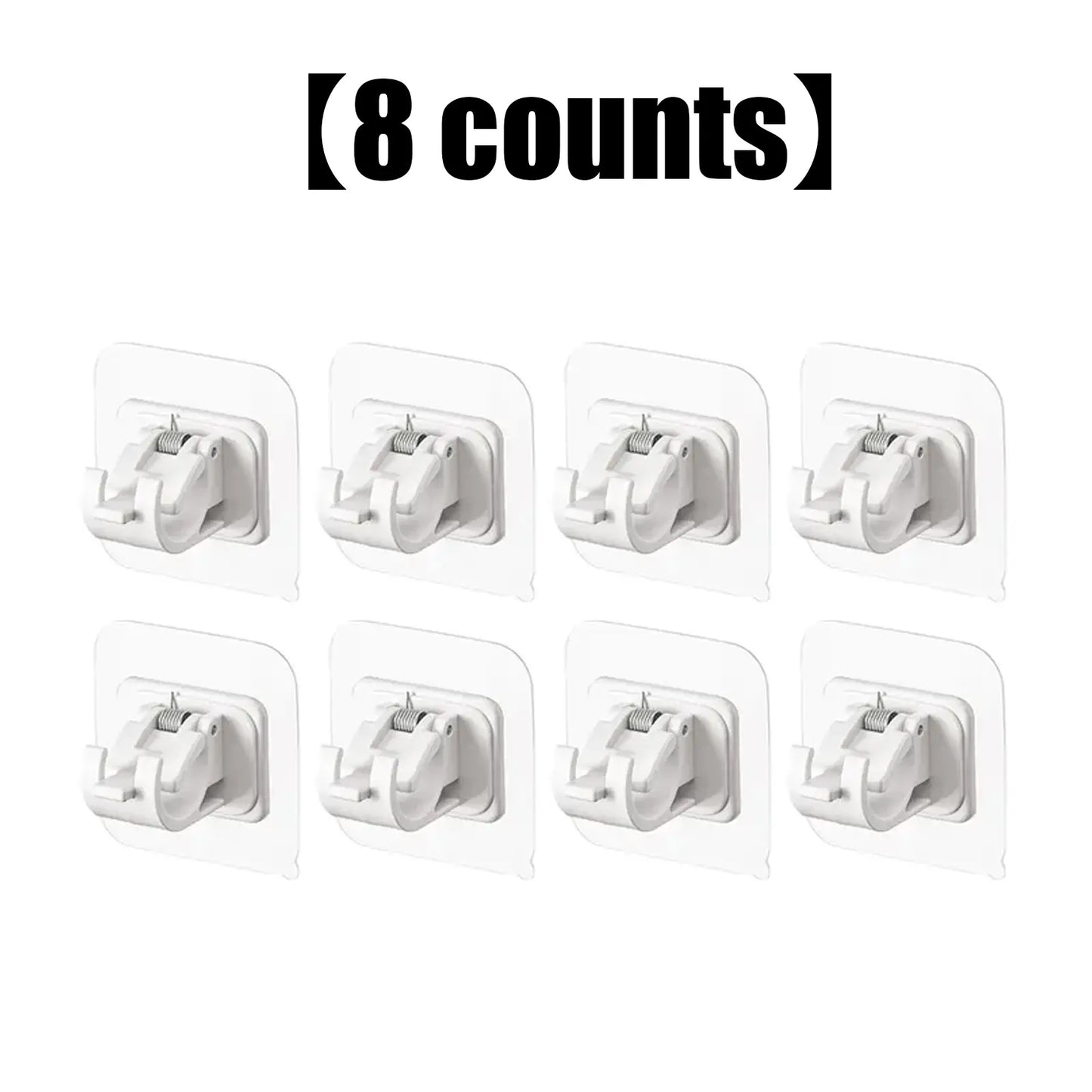 Curtain Rod Brackets with Clips,Transparent Drapery Hooks,Rod Hanging
