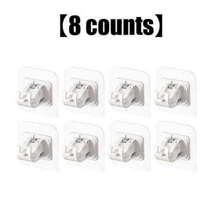 Curtain Rod Brackets with Clips,Transparent Drapery Hooks,Rod Hanging