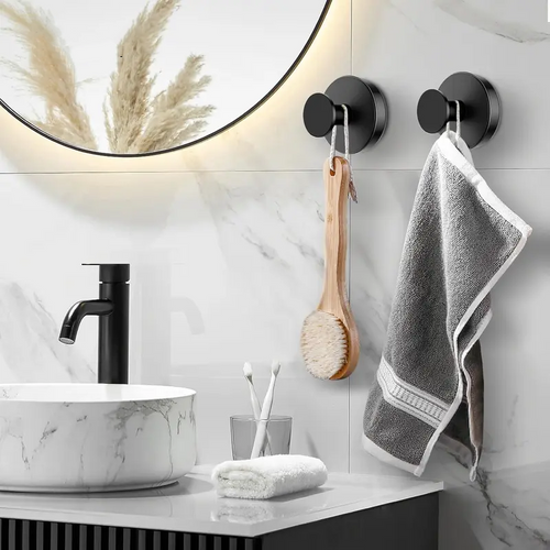 Strong Suction Cup Hooks – Removable, No-Drill Bathroom & Shower Hooks