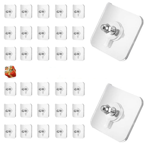 Adhesive Screw Hooks - No Drill, No Damage, Holds 5kg | Wall, Tile & Glass