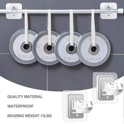 Curtain Rod Brackets with Clips,Transparent Drapery Hooks,Rod Hanging
