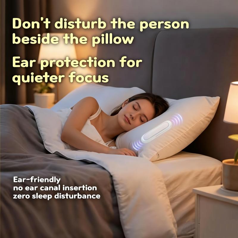 Under-Pillow Sleep Speaker (Bluetooth 5.4) — Gentle Vibration Audio + White Noise + Sleep Timer