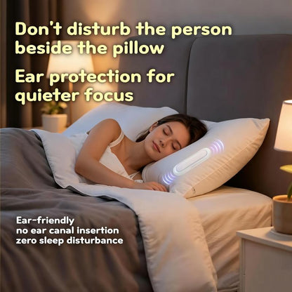 Under-Pillow Sleep Speaker (Bluetooth 5.4) — Gentle Vibration Audio + White Noise + Sleep Timer