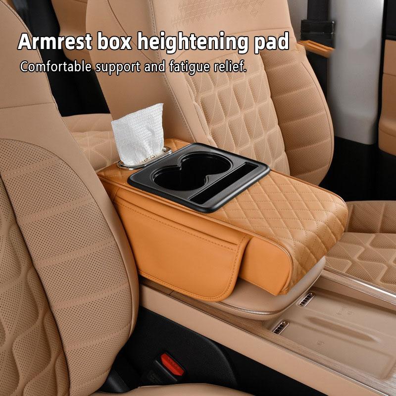 Car armrest storage bag, multi-functional 4-in-1 mat, suitable for car armrests