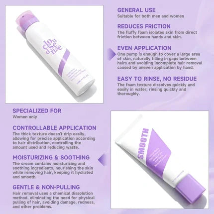 Bikini Pain-Free Hair Removal Cream Smooth Skin, Without the Pain Gentle & Fast-Acting Depilatory