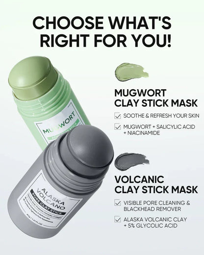 Alaska Volcano Pore Clay Stick – Blackhead Remover Face Mask, Deep Pore Cleansing & Gentle Exfoliating Mud Mask