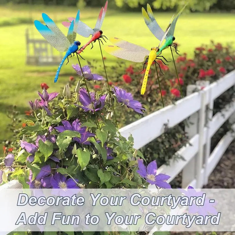 2026 Summer Hot Sale 49% OFF🔥Garden MetalDragonfly Clip.Natural Organic Concept, 3D Dragonfly GardenDecoration
