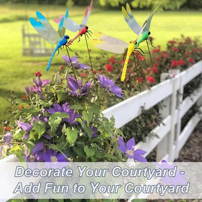 2026 Summer Hot Sale 49% OFF🔥Garden MetalDragonfly Clip.Natural Organic Concept, 3D Dragonfly GardenDecoration