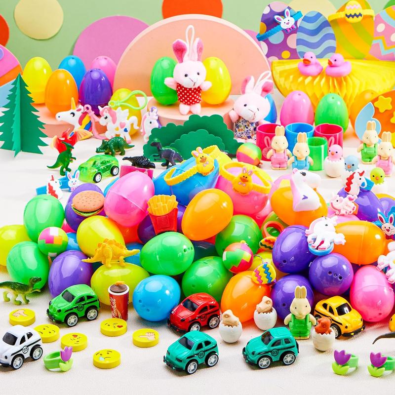 120Pcs Prefilled Easter Egg Kit | Prefilled with Toys & Stickers 🐰