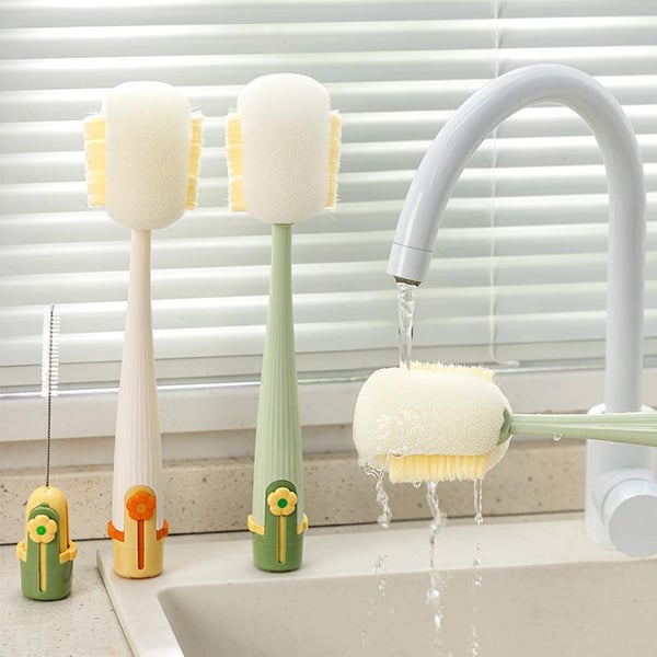 5-in-1 Bottle Cleaning Brush (Multifunctional) – For Cup Lid Cleaning Home Kitchen Tasks