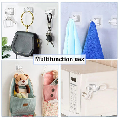 Curtain Rod Brackets with Clips,Transparent Drapery Hooks,Rod Hanging