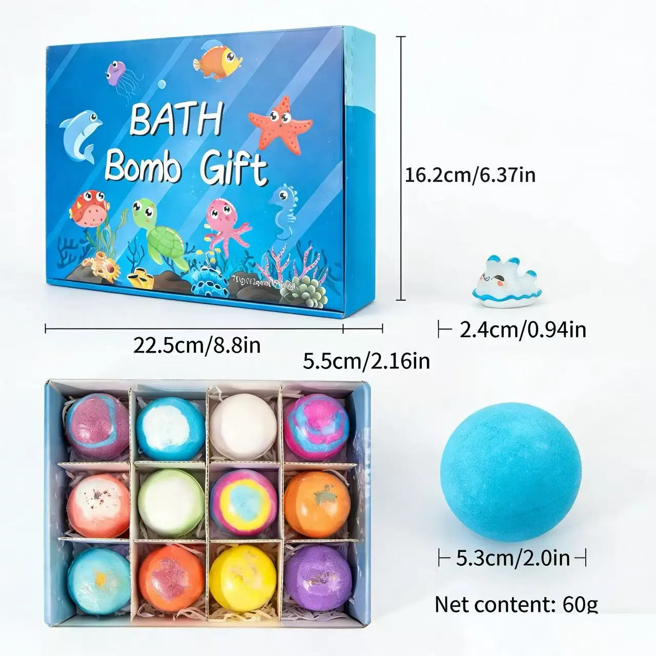 Bath Bombs for Kids, 12 Pack Kid Bath Bombs Gift Set
