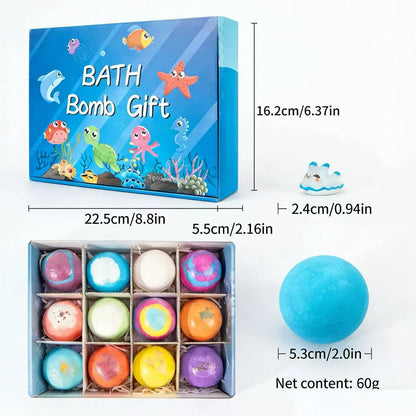 Bath Bombs for Kids, 12 Pack Kid Bath Bombs Gift Set