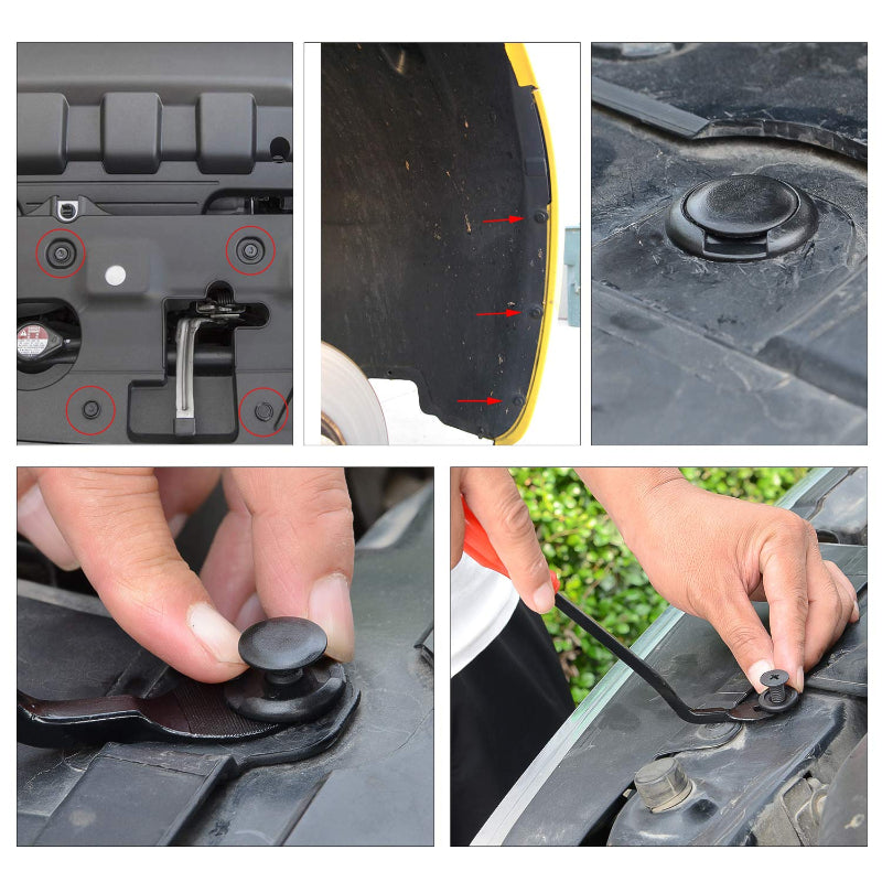 Car Fastener Box Set – 120pcs Plastic Rivet Clips with Removal Tool