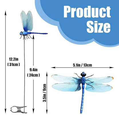 2026 Summer Hot Sale 49% OFF🔥Garden MetalDragonfly Clip.Natural Organic Concept, 3D Dragonfly GardenDecoration