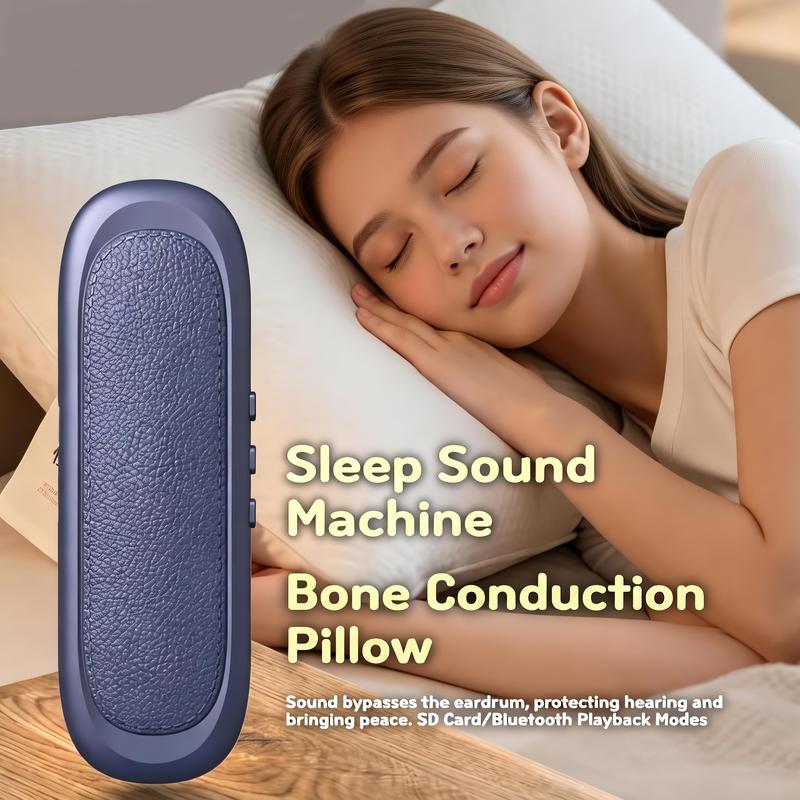 Under-Pillow Sleep Speaker (Bluetooth 5.4) — Gentle Vibration Audio + White Noise + Sleep Timer