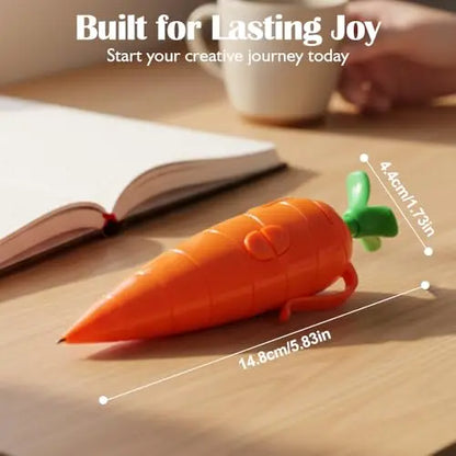 60-Second Voice Recorder with Playback & Audio Recorder Pen - Cute Carrot-Shaped Recorder Device