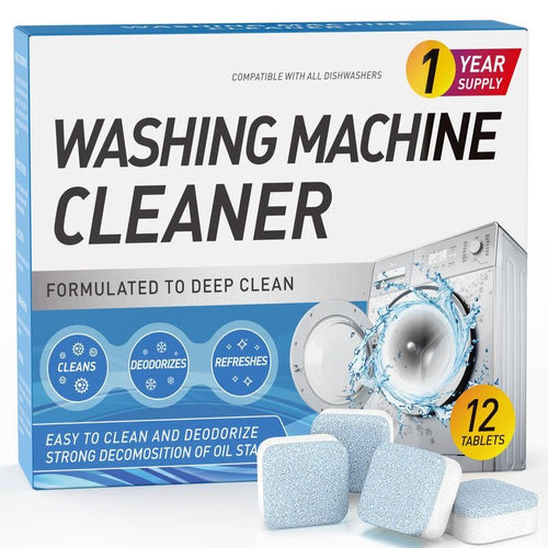 Washing Machine Cleaner Descaler 12 Pack - Clean Inside Drum And Laundry Tub Seal
