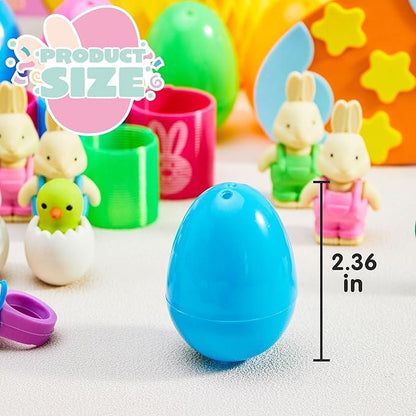 120Pcs Prefilled Easter Egg Kit | Prefilled with Toys & Stickers 🐰
