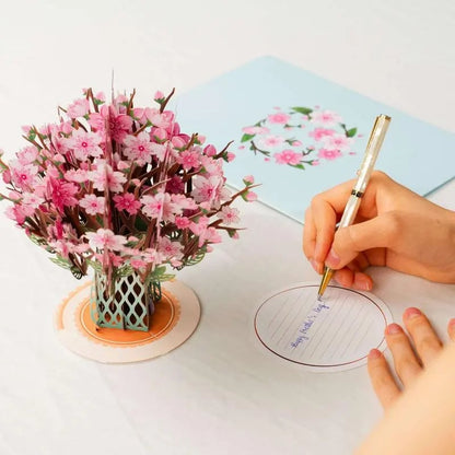 Mother's Day Card, 3D Pop-Up Card with Flower Bouquet Keepsake Gift