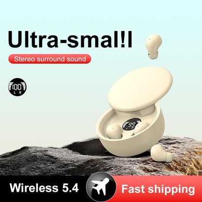 Mini Invisible Headphones Bluetooth 5.4 True Wireless In-Ear