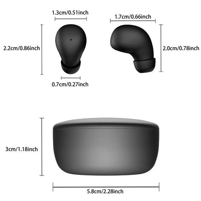 Mini Invisible Headphones Bluetooth 5.4 True Wireless In-Ear