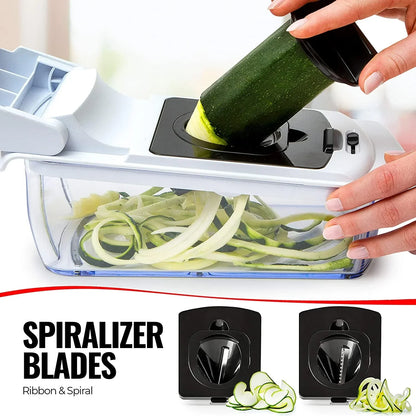 QIAWI Vegetable Chopper,15-in-1 Multifunctional Food Chopper