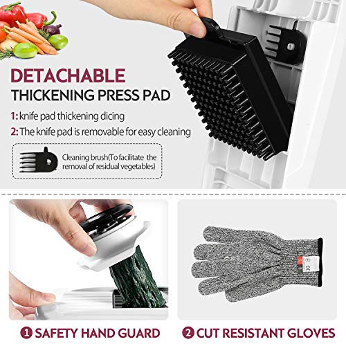 QIAWI Vegetable Chopper,15-in-1 Multifunctional Food Chopper