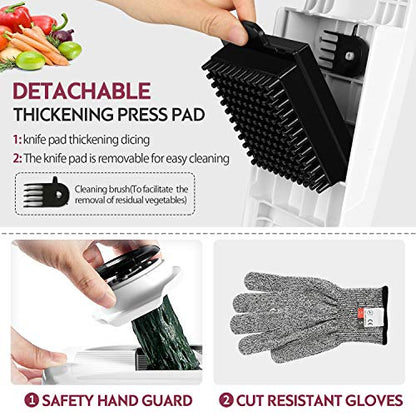 QIAWI Vegetable Chopper,15-in-1 Multifunctional Food Chopper