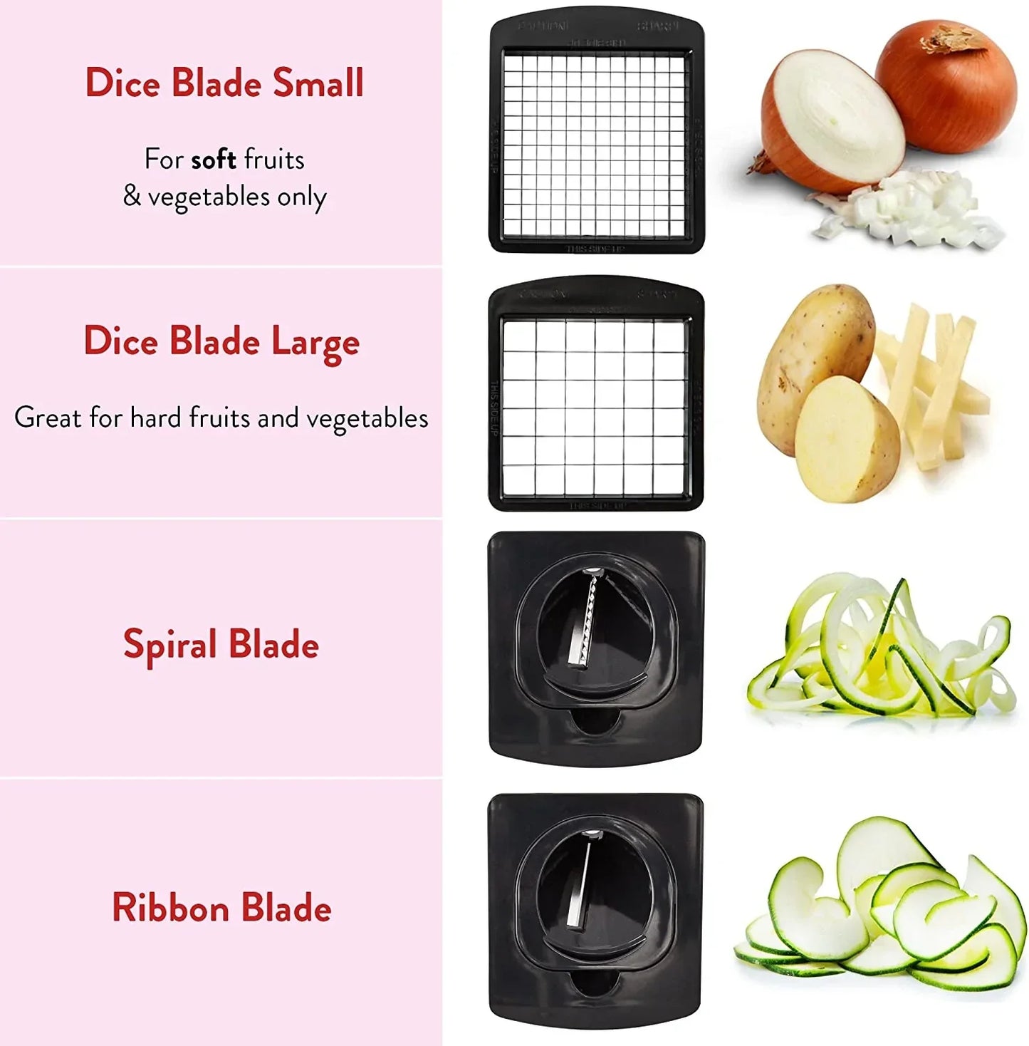 QIAWI Vegetable Chopper,15-in-1 Multifunctional Food Chopper