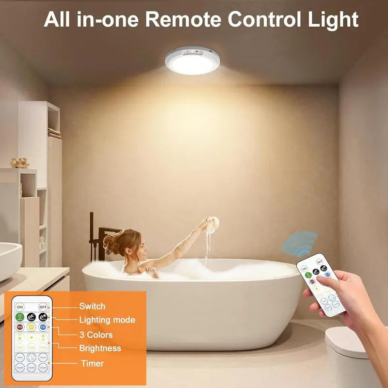 Magnetic Motion Sensor Ceiling Light-Rechargeable Motion Sensor Ceiling Light with Remote
