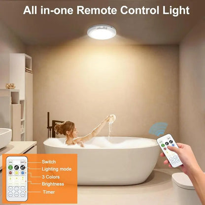 Magnetic Motion Sensor Ceiling Light-Rechargeable Motion Sensor Ceiling Light with Remote