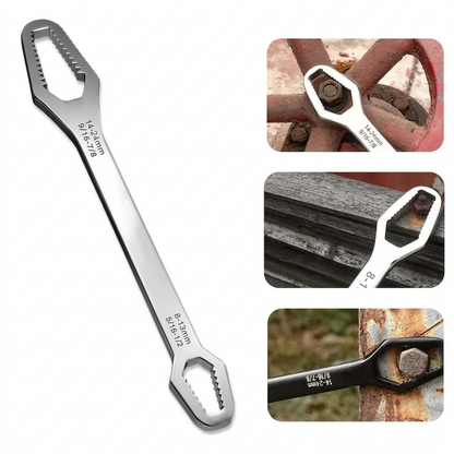 🔧Double-Ended Torx Wrench, Universal Automotive Torx Wrench 8-24mm Self-Tightening
