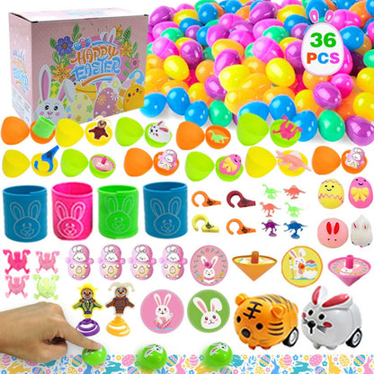 120Pcs Prefilled Easter Egg Kit | Prefilled with Toys & Stickers 🐰