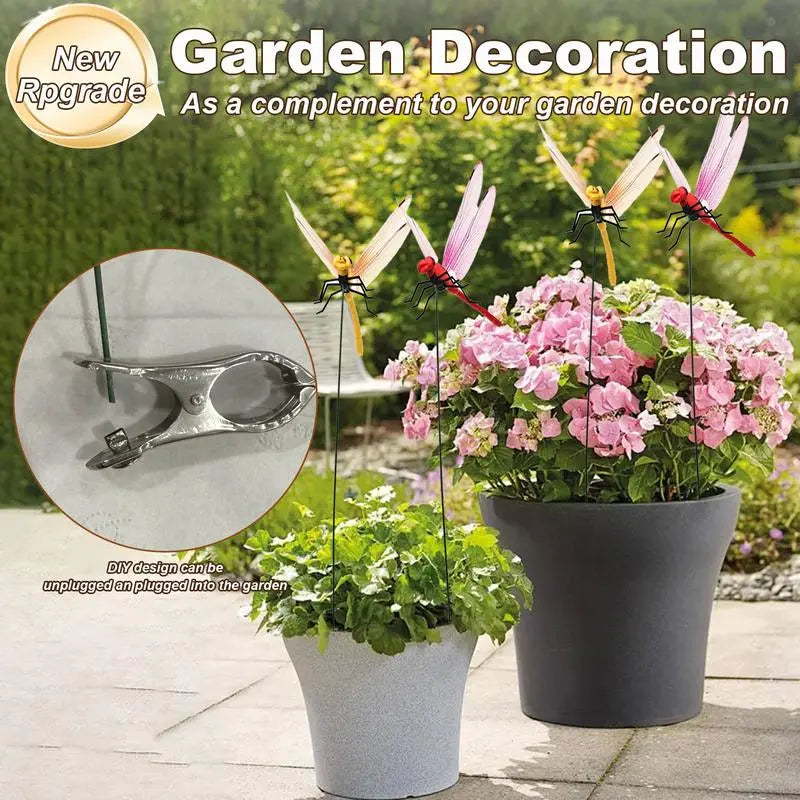 2026 Summer Hot Sale 49% OFF🔥Garden MetalDragonfly Clip.Natural Organic Concept, 3D Dragonfly GardenDecoration