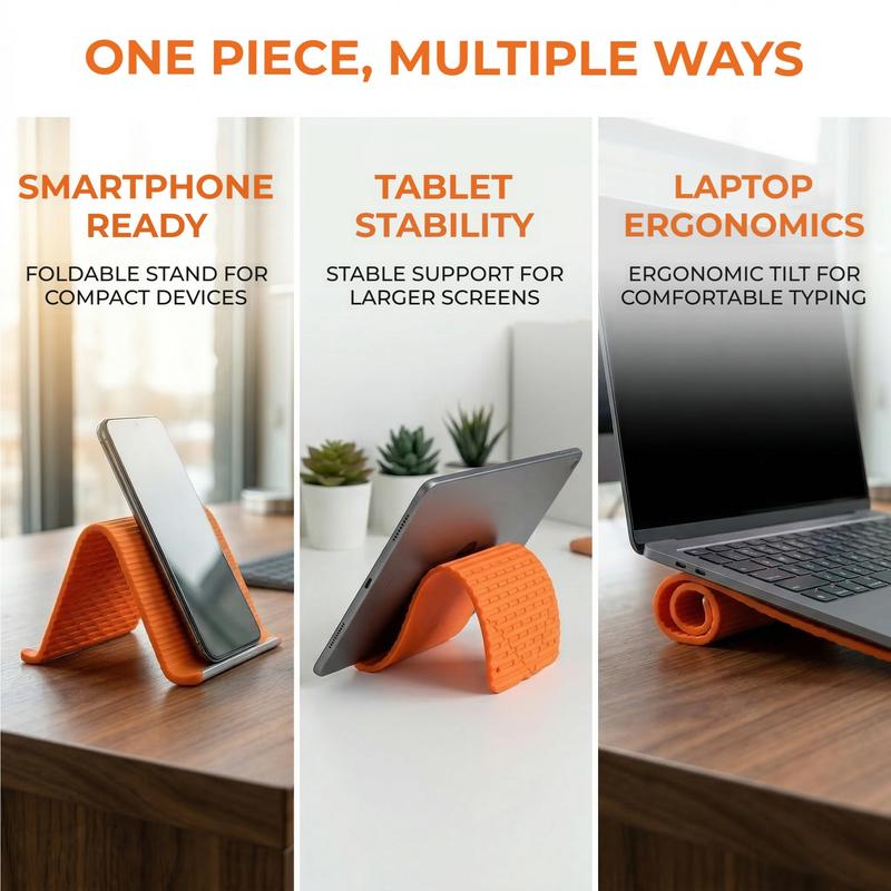✨Flexible Foldable Stand – One Stand Replaces All Your Device Holders