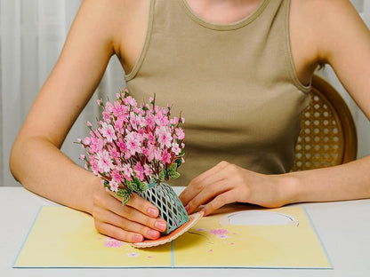Mother's Day Card, 3D Pop-Up Card with Flower Bouquet Keepsake Gift