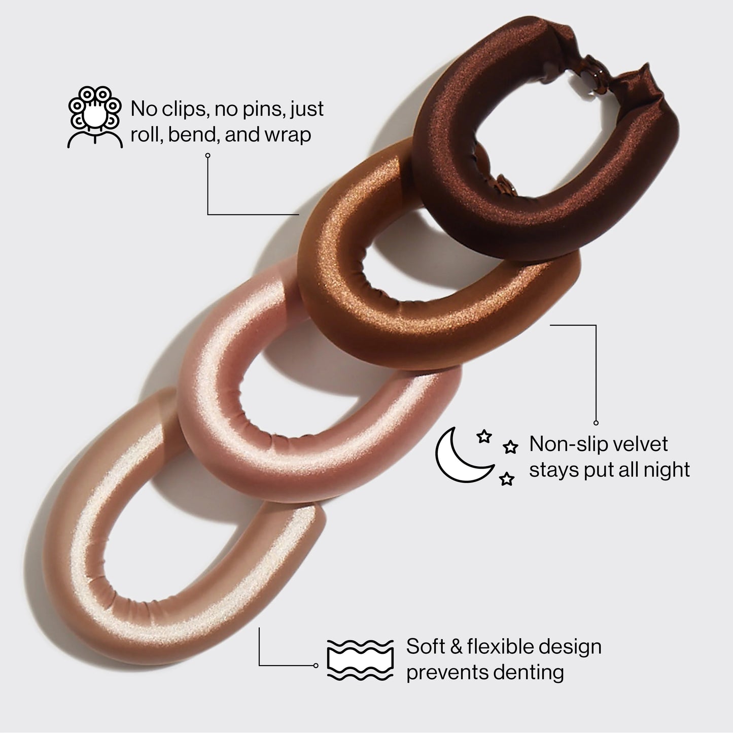 Satin Heatless Curling Rod - Jumbo Flexi Rod