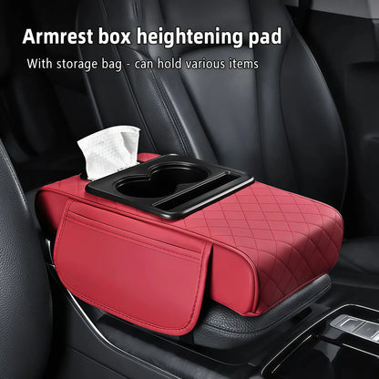 Car armrest storage bag, multi-functional 4-in-1 mat, suitable for car armrests