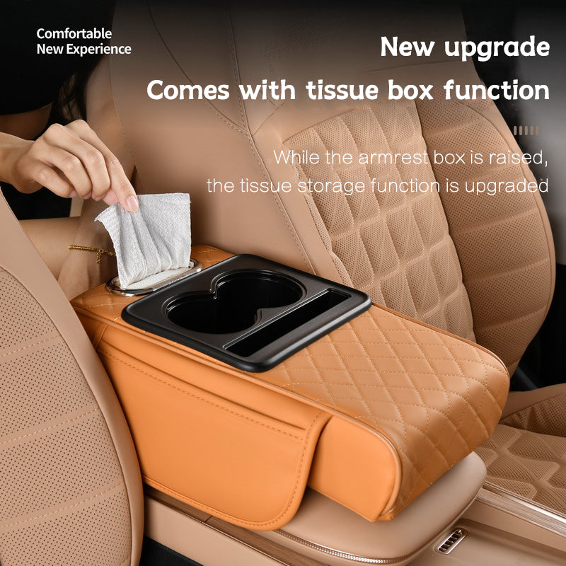 Car armrest storage bag, multi-functional 4-in-1 mat, suitable for car armrests