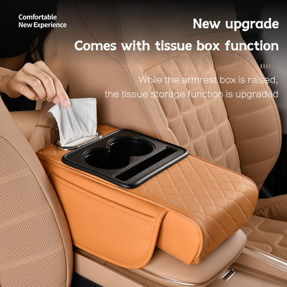 Car armrest storage bag, multi-functional 4-in-1 mat, suitable for car armrests