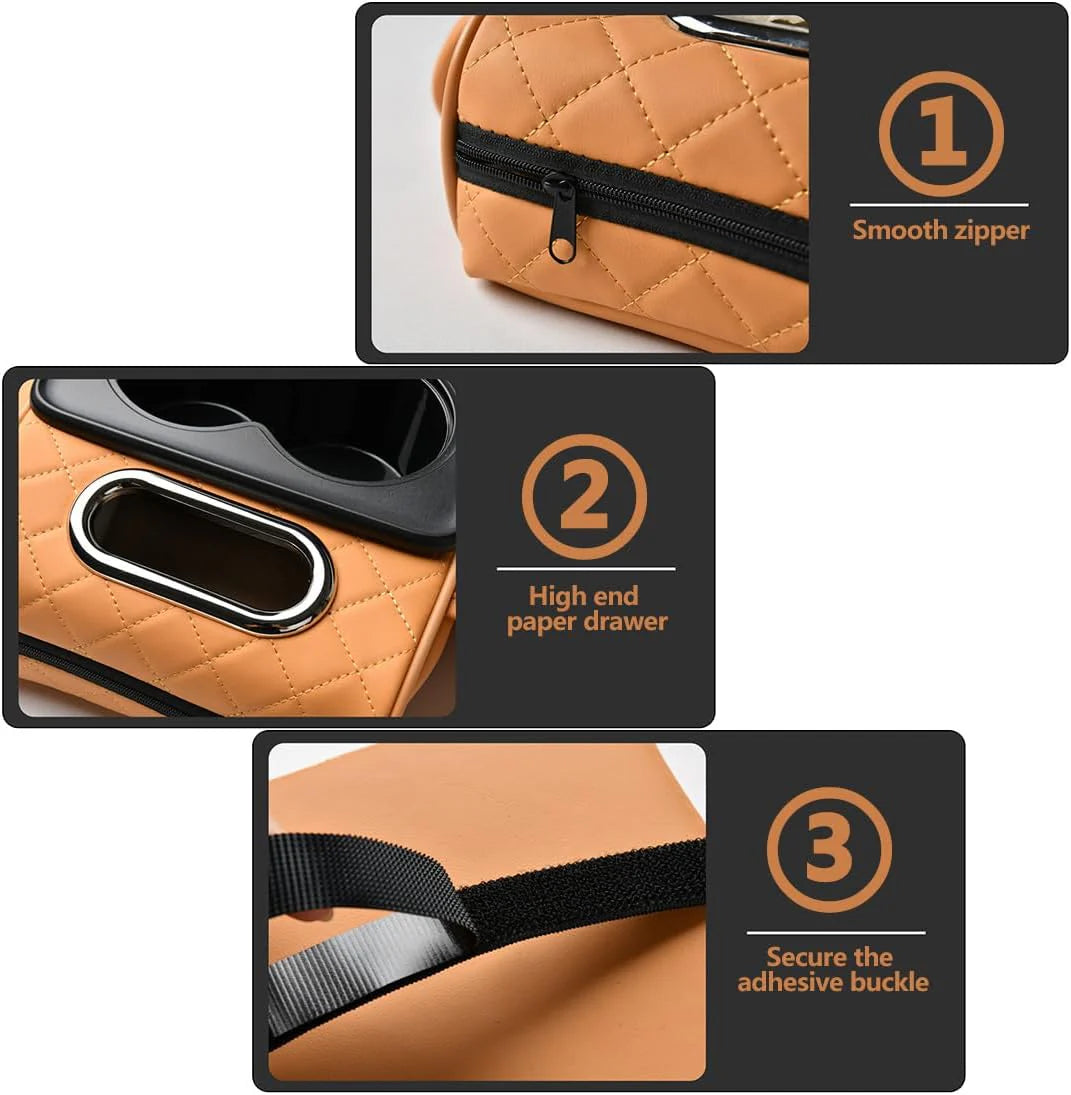 Car armrest storage bag, multi-functional 4-in-1 mat, suitable for car armrests