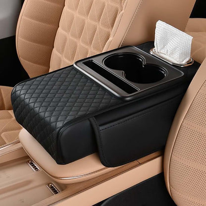 Car armrest storage bag, multi-functional 4-in-1 mat, suitable for car armrests